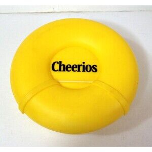 Vintage Cheerios Cereal Bowl Snack Dispenser/Container with Snap Lid